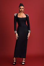 Load image into Gallery viewer, Niaca Rhinestones Bandage Midi Dress