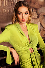 Load image into Gallery viewer, Naomi V-neck Long Sleeves Maxi Dress