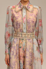 Load image into Gallery viewer, Ruby Long Sleeve Floral Printed Lace Top And Skirt Two-Piece Set