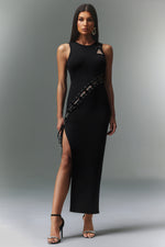 Load image into Gallery viewer, Kaiser Sleeveless Hollowed Out Slit Bandage Maxi Dress