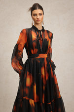 Load image into Gallery viewer, Payson Long Sleeves Printed Maxi Dress