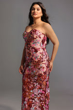 Load image into Gallery viewer, Lilya Off-the-Shoulder Embroidery Sequin Maxi Dress
