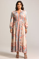 Load image into Gallery viewer, Dorte Long Sleeve Floral Printed Maxi Dress