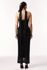 Load image into Gallery viewer, Kale Sleeveless Ribbon Sequins Bandage Maxi Two-Piece Set