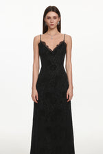 Load image into Gallery viewer, Gema Classic Contour V Neck Sleeveless Lace Maxi Dress