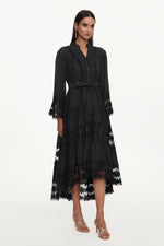 Load image into Gallery viewer, Kava Resort Flowy Long Sleeve Lace Floral Woven Maxi Dress