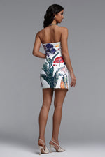 Load image into Gallery viewer, Enid Resort Cinched Sleeveless Floral Print Woven Mini Dress