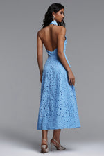 Load image into Gallery viewer, Nuvola Halter Midi Dress
