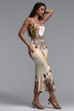 Load image into Gallery viewer, Xapana Resort Contour Sleeveless Mesh Maxi Dress