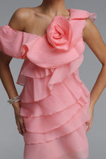 Load image into Gallery viewer, Juhly Chic Flowy Sleeveless Floral Ruffle Tiered Tulle Mini Dress