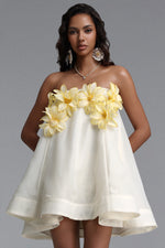 Load image into Gallery viewer, Johe Resort Flowy Sleeveless Floral Organza Mini Dress
