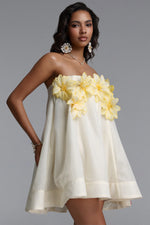 Load image into Gallery viewer, Johe Resort Flowy Sleeveless Floral Organza Mini Dress