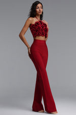 Load image into Gallery viewer, Ferean Stylish Halter Floral Mini Top And Slim Bandage Pants Two-Piece Set