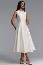 Load image into Gallery viewer, Velma Minimalist Cinched-Waist Sleeveless Pearl Rhinestone A-Line Maxi Dress