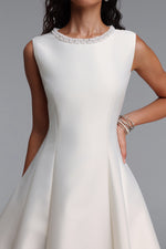 Load image into Gallery viewer, Velma Minimalist Cinched-Waist Sleeveless Pearl Rhinestone A-Line Maxi Dress