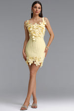 Load image into Gallery viewer, Hooded Sweet Contour Camisole Floral Bandage Mini Dress