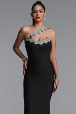 Load image into Gallery viewer, Islay Glamorous One Shoulder Rhinestone Mermaid Bandage Maxi Dress