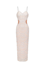 Load image into Gallery viewer, Teresa Pearl Sequin Midi Dress