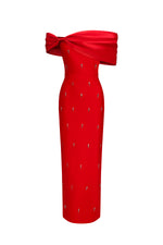 Load image into Gallery viewer, Palez Sleeveless One Shoulder Diamond Bow Bandage Maxi Dress