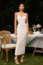 Load image into Gallery viewer, Teresa Pearl Sequin Midi Dress