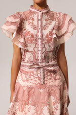 Load image into Gallery viewer, Kimivi Sleeveless Floral Printed Shirt Two-Piece Set