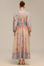 Load image into Gallery viewer, Dorte Long Sleeve Floral Printed Maxi Dress