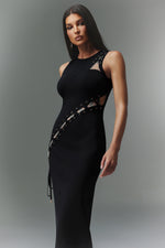 Load image into Gallery viewer, Kaiser Sleeveless Hollowed Out Slit Bandage Maxi Dress