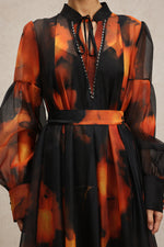 Load image into Gallery viewer, Payson Long Sleeves Printed Maxi Dress