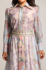 Load image into Gallery viewer, Ruby Long Sleeve Floral Printed Lace Top And Skirt Two-Piece Set