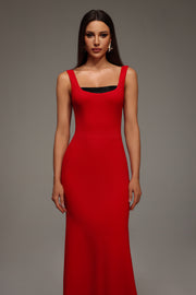 Meryl Halter Diamond Maxi Dress