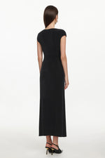 Load image into Gallery viewer, Viaua Chic Contour Sleeveless Cut Out Lace Knit Maxi Dress