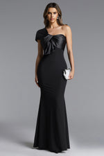 Load image into Gallery viewer, Milline Elegant Contour One Shoulder Twist Maxi Dress
