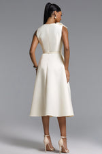 Load image into Gallery viewer, Fallon Elegant Tailored Sleeveless Bow Detailed Woven Maxi Dress