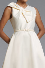 Load image into Gallery viewer, Fallon Elegant Tailored Sleeveless Bow Detailed Woven Maxi Dress