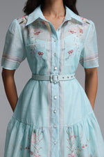 Load image into Gallery viewer, Nikuna Resort Flowy Short Sleeve Floral Print Woven Mini Dress
