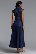 Load image into Gallery viewer, Jouy Elegant Tailored Sleeveless Pleated Maxi Dress