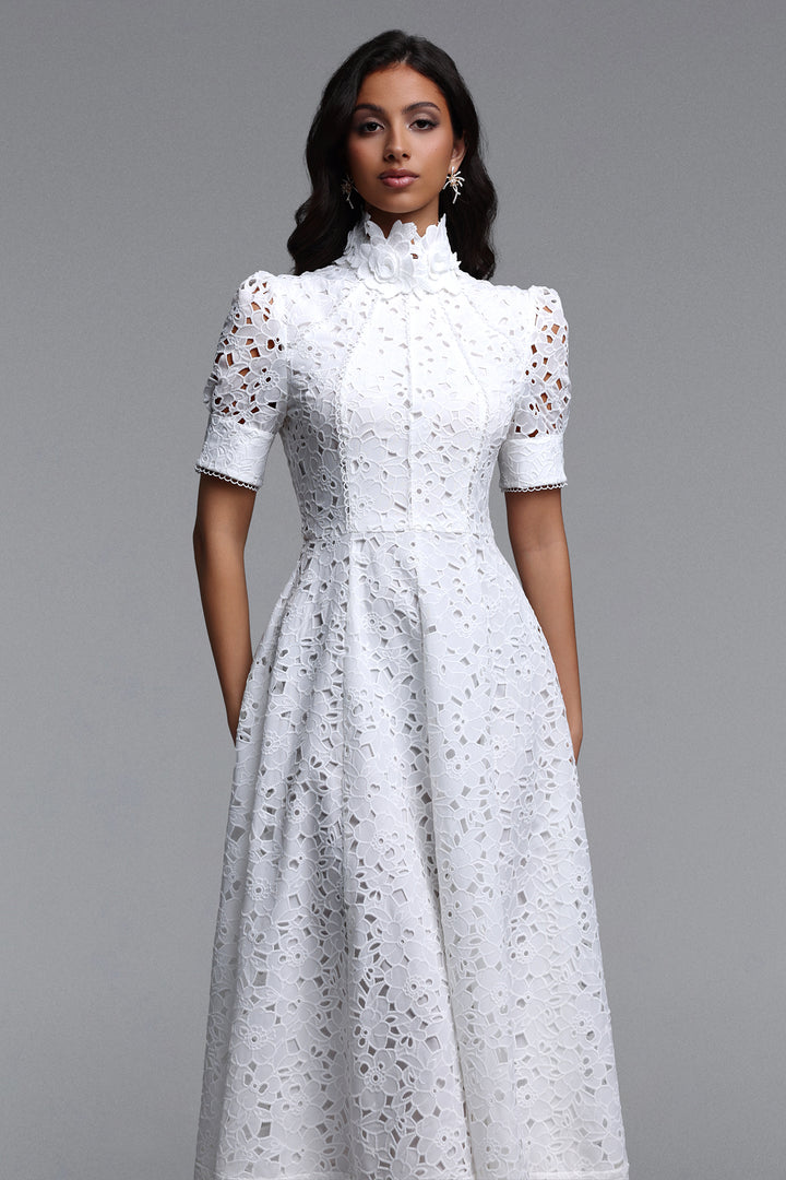 Kitsu Short Sleeve Midi Dress	