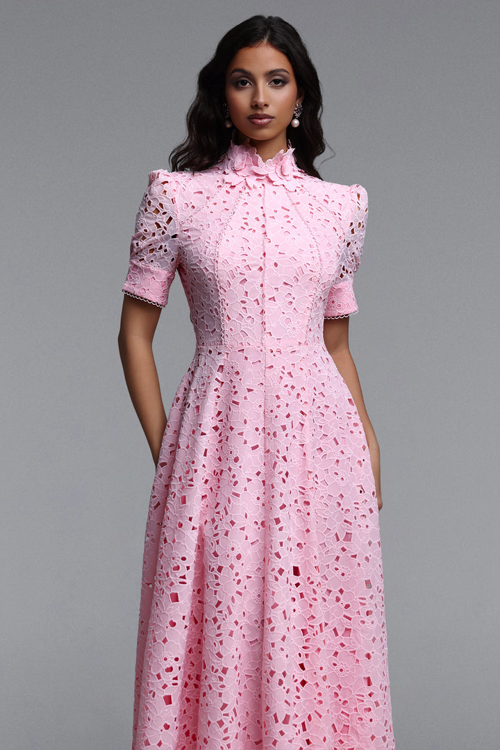 Kitsu Short Sleeve Midi Dress	