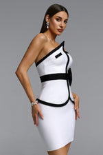 Load image into Gallery viewer, Erica Classic Contour Contrast Bandage Mini Dress