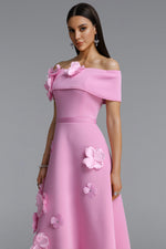 Load image into Gallery viewer, Gacia Elegant Off Shoulder Floral Maxi Dress