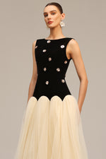 Load image into Gallery viewer, Roto Sleeveless Sequin Flowers Maxi Dress