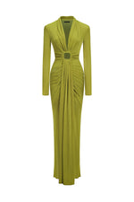 Load image into Gallery viewer, Naomi V-neck Long Sleeves Maxi Dress