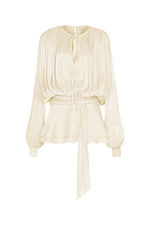 Load image into Gallery viewer, Dekia Long Sleeve Hollow Out Flounce Mini Dress