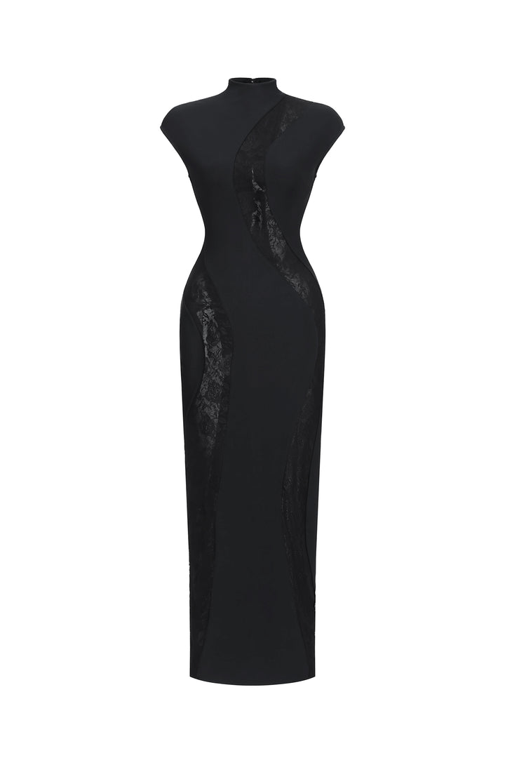 Rotte Sexy Contour Sleeveless Lace Bandage Maxi Dress